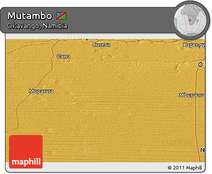 Physical Panoramic Map of Mutambo
