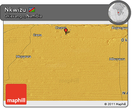 Physical Panoramic Map of Nkwizu