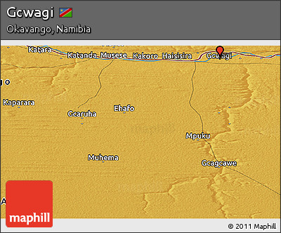 Physical Panoramic Map of Gcwagi