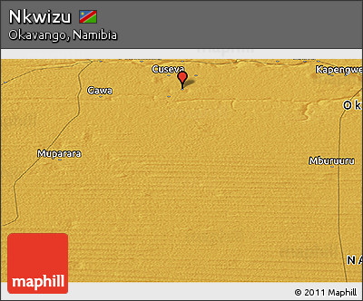 Physical Panoramic Map of Nkwizu