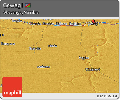 Physical Panoramic Map of Gcwagi