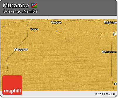 Physical Panoramic Map of Mutambo