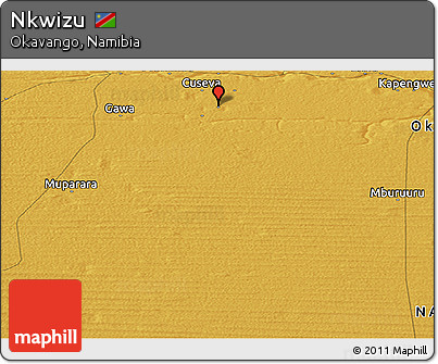 Physical Panoramic Map of Nkwizu
