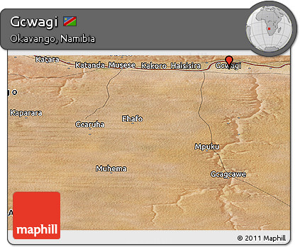 Satellite Panoramic Map of Gcwagi