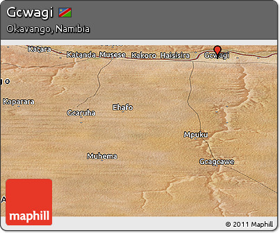 Satellite Panoramic Map of Gcwagi
