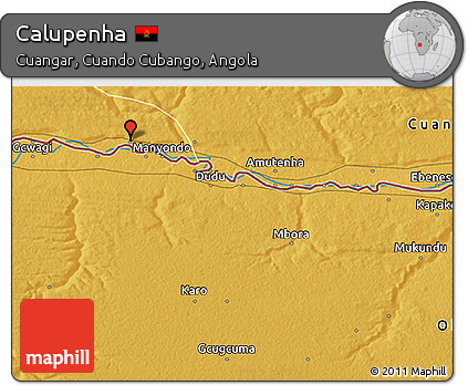 Physical 3D Map of Calupenha