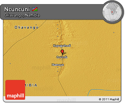 Physical 3D Map of Ncuncuni