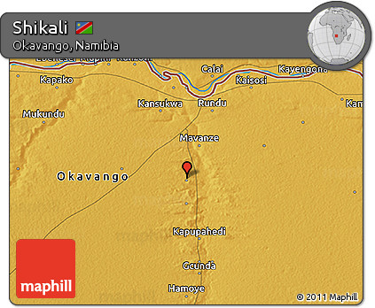 Physical 3D Map of Shikali