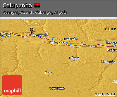 Physical 3D Map of Calupenha