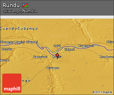 Physical 3D Map of Rundu