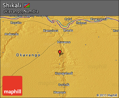 Physical 3D Map of Shikali