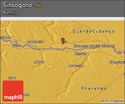 Physical 3D Map of Sinsogoro