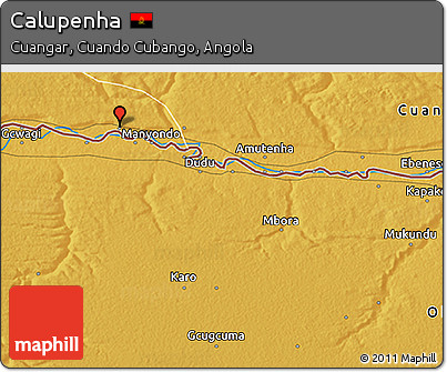 Physical 3D Map of Calupenha