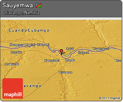 Physical 3D Map of Sauyemwa