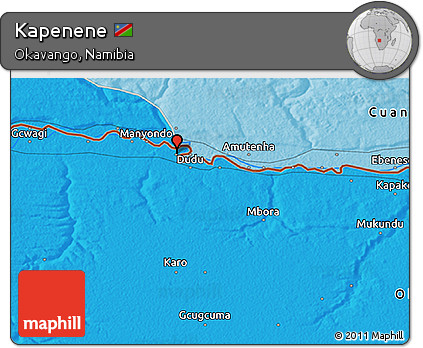 Political 3D Map of Kapenene