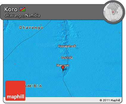 Political 3D Map of Koro