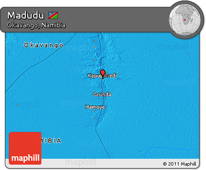 Political 3D Map of Madudu