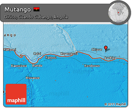 Political 3D Map of Mutango