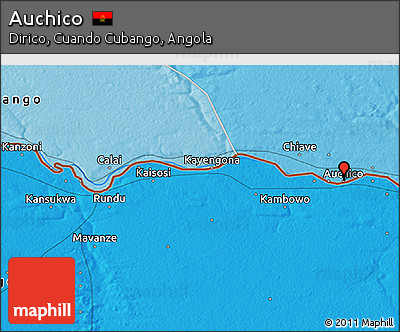 Political 3D Map of Auchico