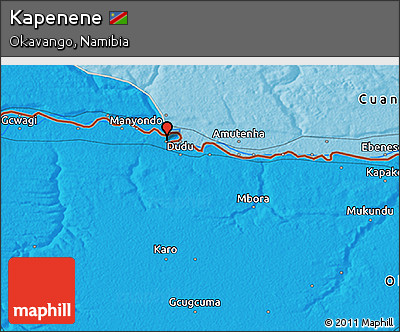 Political 3D Map of Kapenene