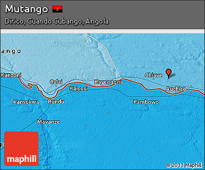 Political 3D Map of Mutango