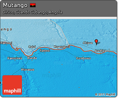 Political 3D Map of Mutango