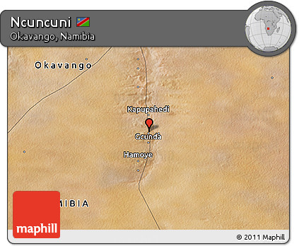 Satellite 3D Map of Ncuncuni
