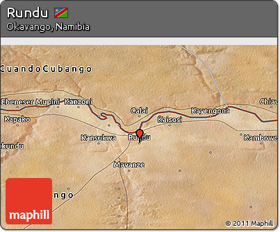Satellite 3D Map of Rundu