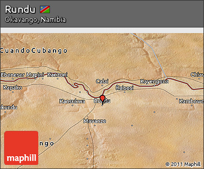 Satellite 3D Map of Rundu