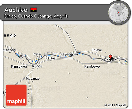 Shaded Relief 3D Map of Auchico