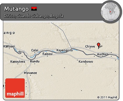 Shaded Relief 3D Map of Mutango