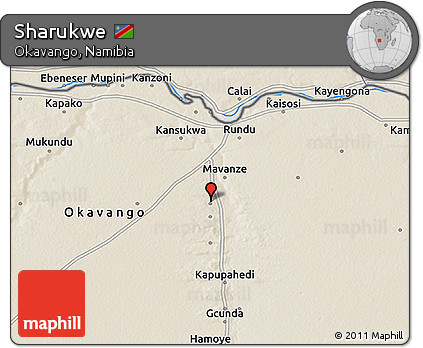 Shaded Relief 3D Map of Sharukwe