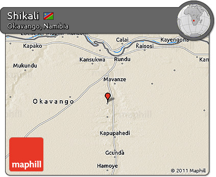 Shaded Relief 3D Map of Shikali