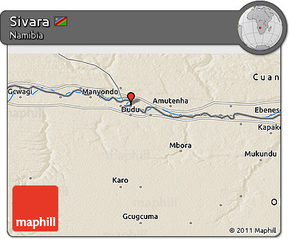 Shaded Relief 3D Map of Sivara