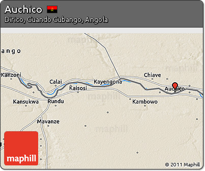 Shaded Relief 3D Map of Auchico