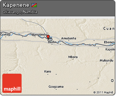 Shaded Relief 3D Map of Kapenene
