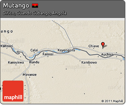Shaded Relief 3D Map of Mutango