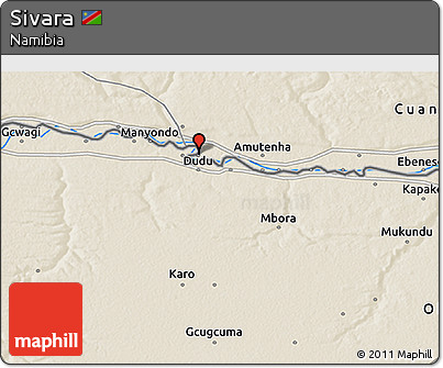 Shaded Relief 3D Map of Sivara