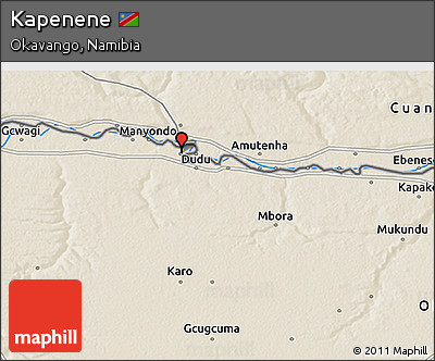 Shaded Relief 3D Map of Kapenene