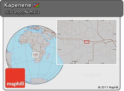 Gray Location Map of Kapenene