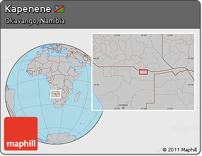 Gray Location Map of Kapenene