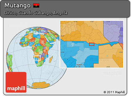 Political Location Map of Mutango