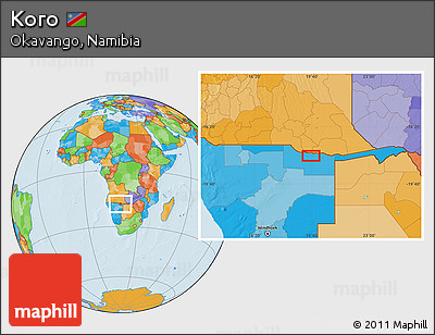 Political Location Map of Koro