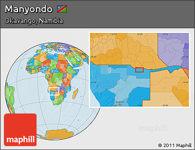 Political Location Map of Manyondo