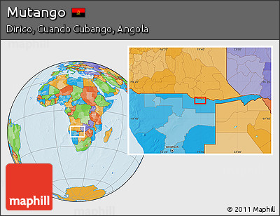 Political Location Map of Mutango