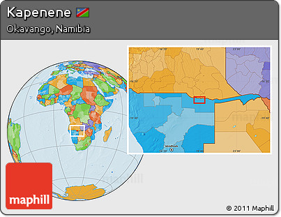 Political Location Map of Kapenene