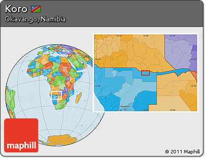 Political Location Map of Koro