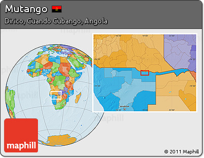 Political Location Map of Mutango