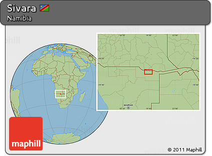 Savanna Style Location Map of Sivara