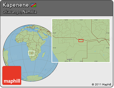 Savanna Style Location Map of Kapenene